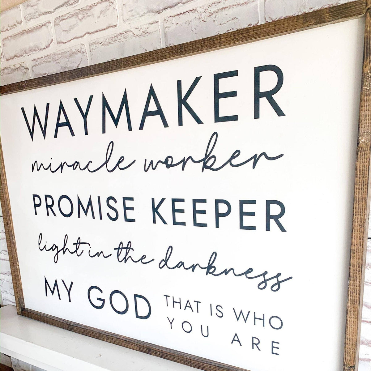 Waymaker Wood Sign: 22 x 28 / Jacobean