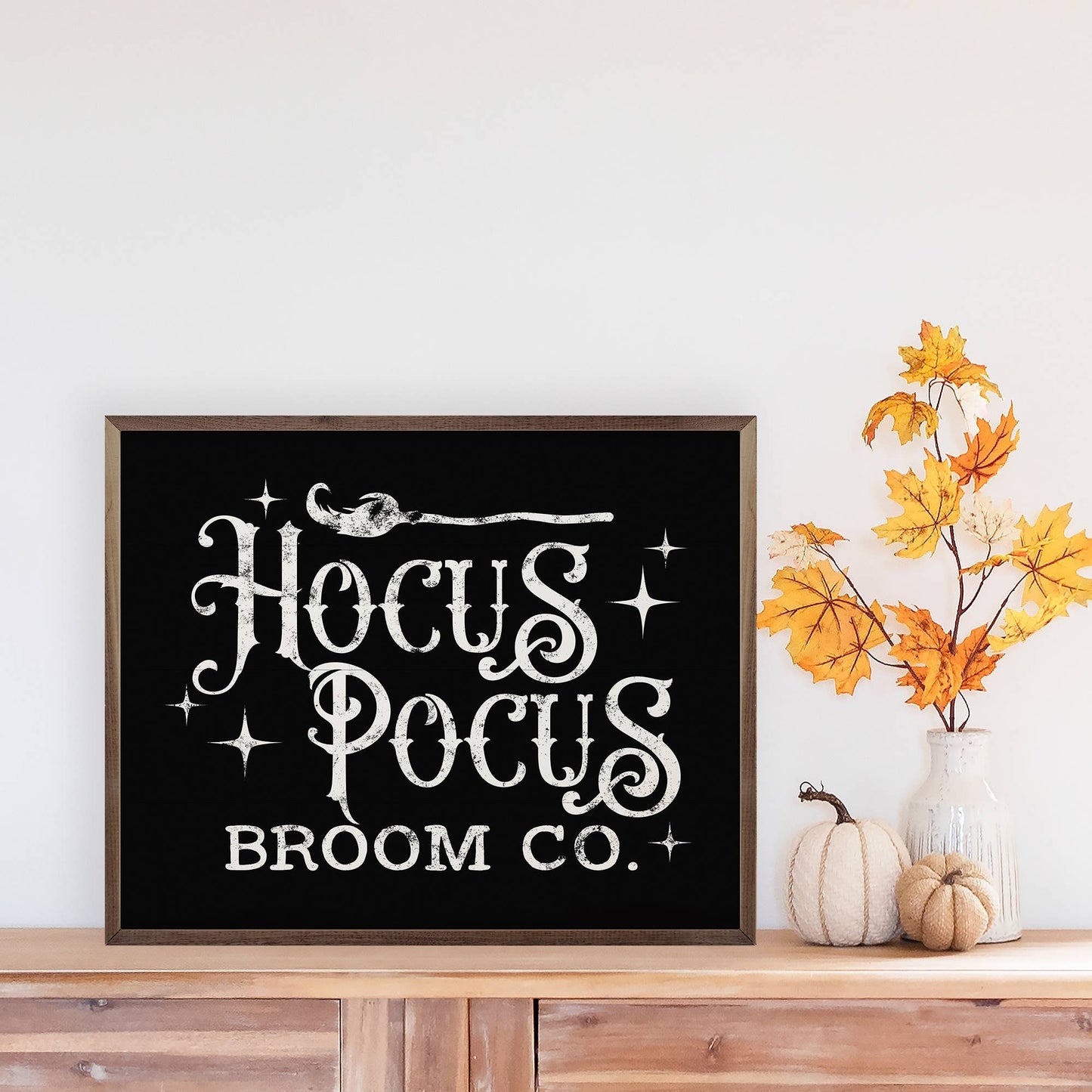 Hocus Pocus Broom Co Stars Black: 10 x 8