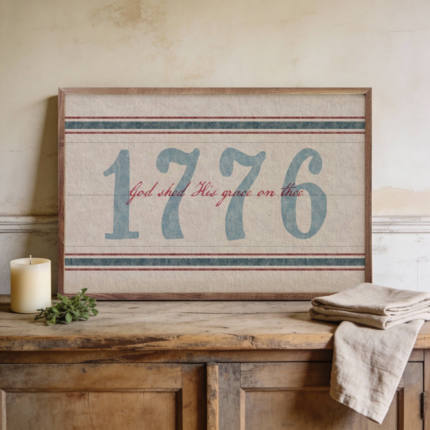 1776 God Shed His Grace Americana: 8x5