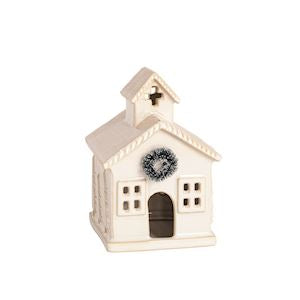 Small Ceramic Church Sitter