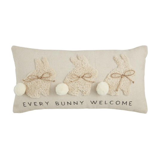 Long Bunny Tufted Pillow