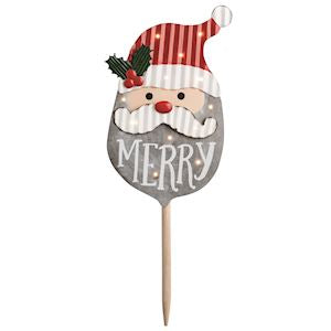 Santa Light Up Yard Stake