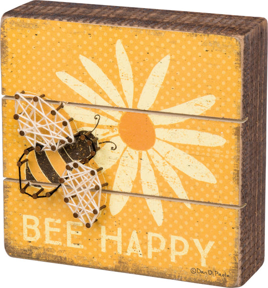 Bee Happy Slat String Art