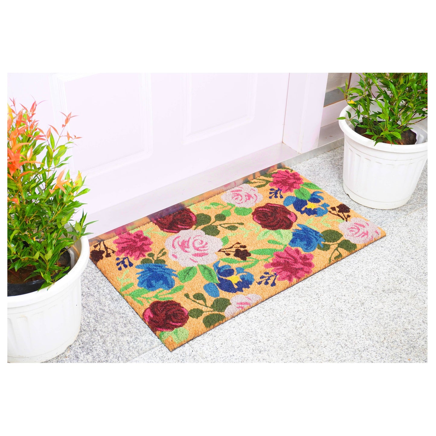 Spring Boho Flowers Doormat: 17" x 29"