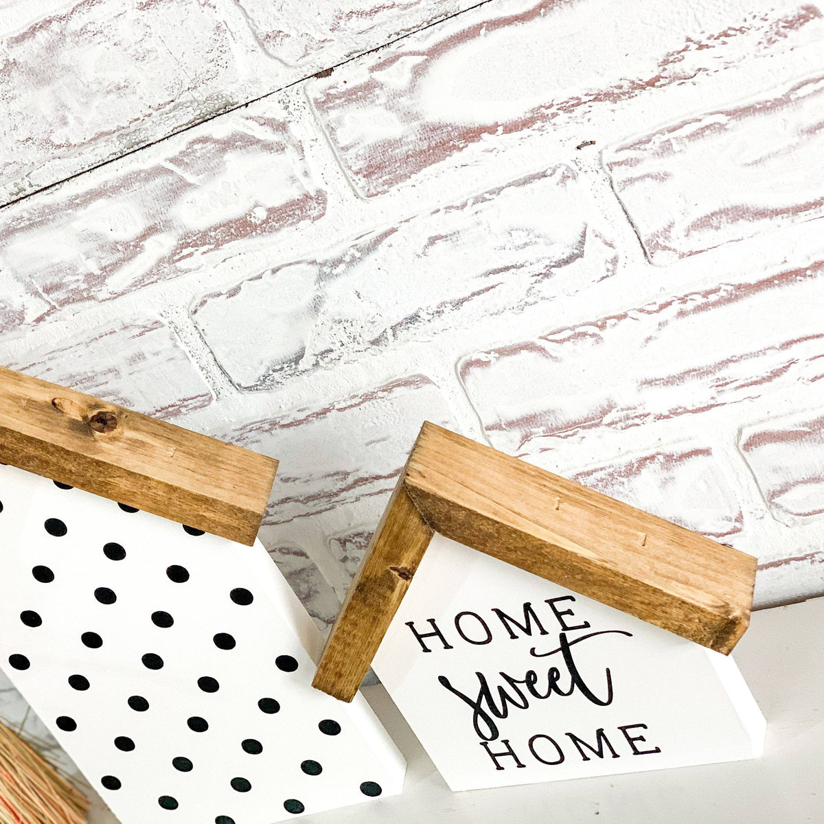 Home Sweet Home House Wood Sign: Both Sizes / Jacobean