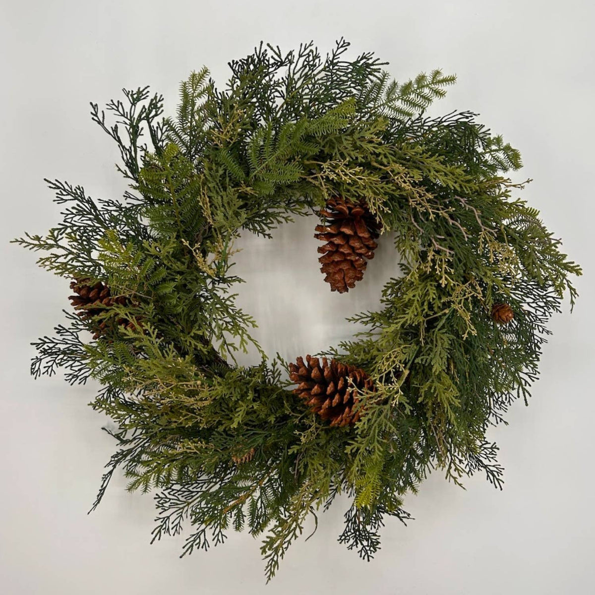 Real Touch Mixed Cedar Wreath 27" | Luxury Christmas