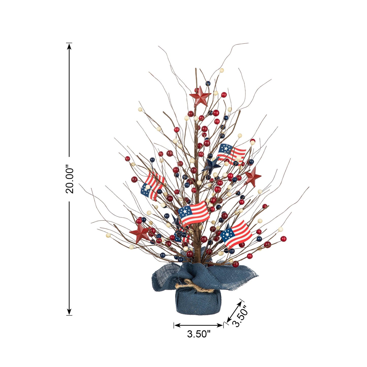 20 in H Patriotic Table Tree