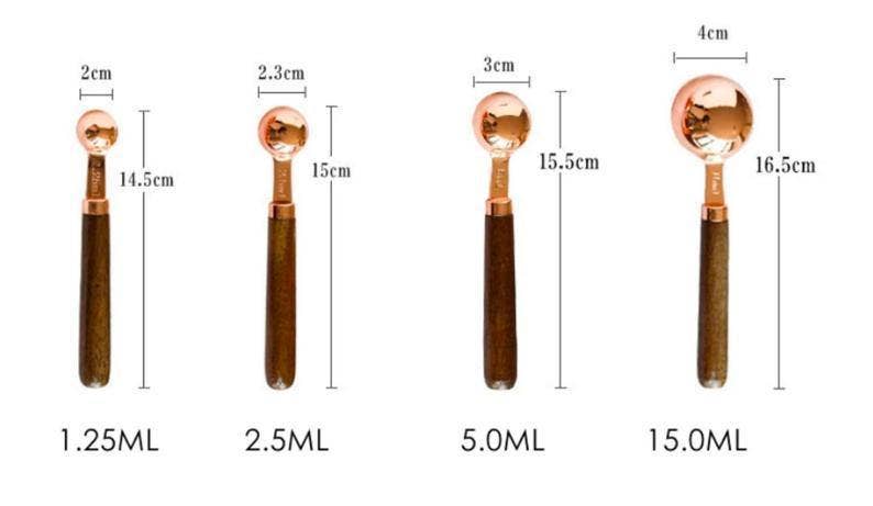 Rose Gold Stainless Steel Measuring Cups Set: 4 cups