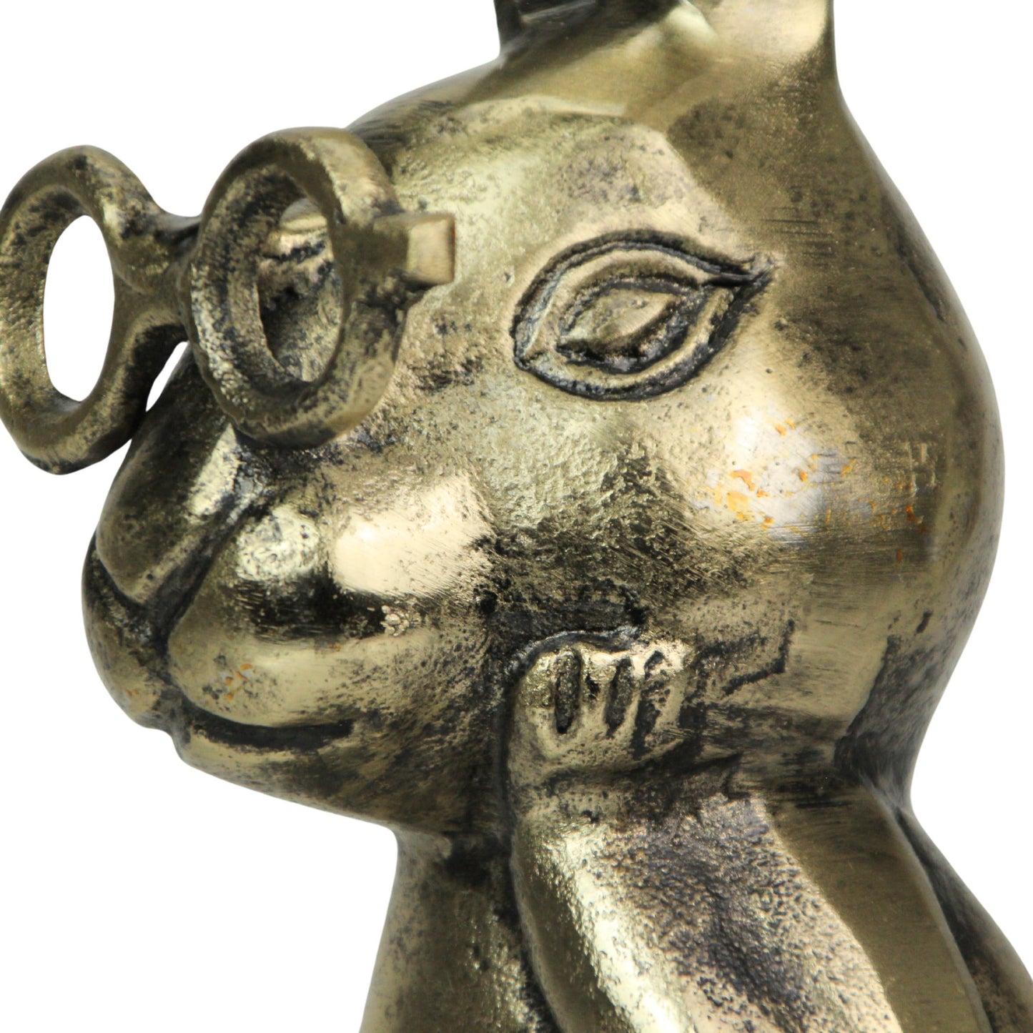 Whimsical Gold Bunny Statue with Spectacles – 10.25" High