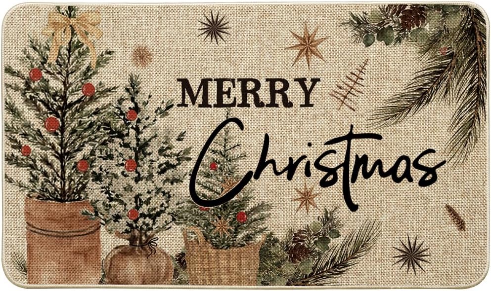 Rustic Merry Christmas Doormat