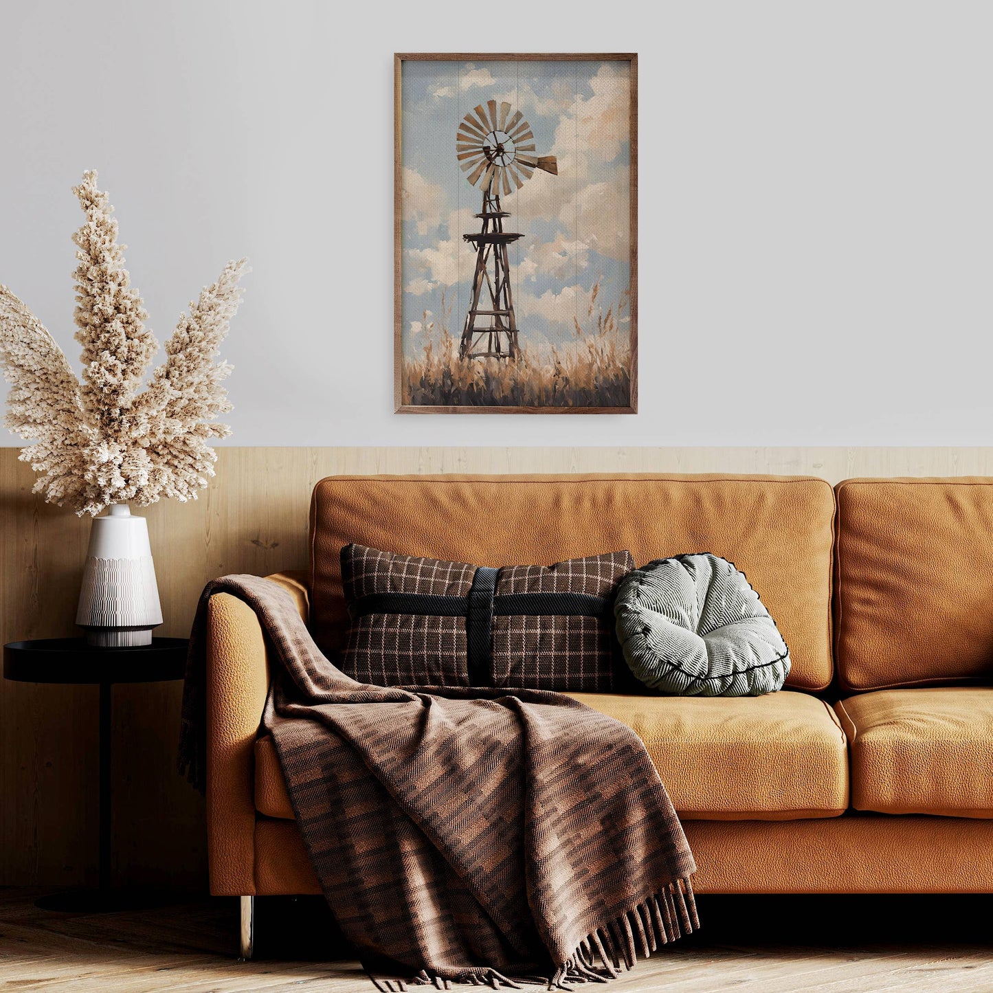 Windmill In Sunny Field: 24x36