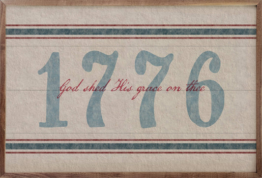 1776 God Shed His Grace Americana: 8x5