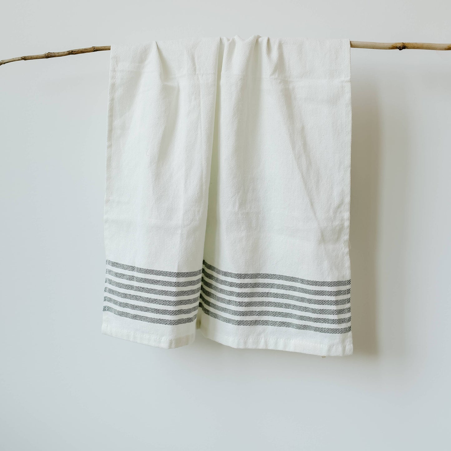 Striped 100% Cotton Hand Towel, 6 Black Stripes