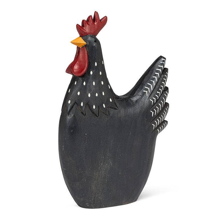Rustic Chicken-8"H: Black