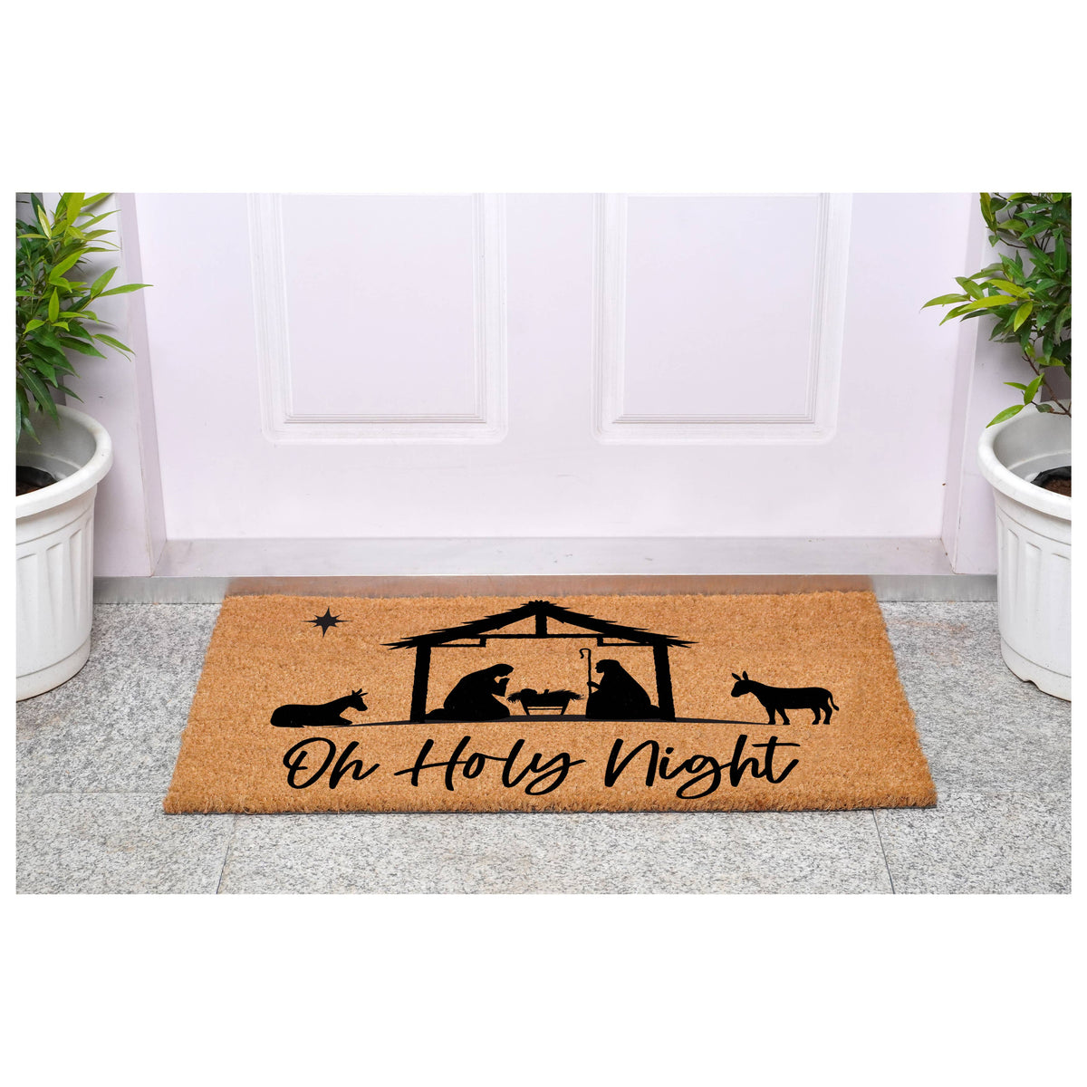 Holy Night Nativity Doormat: 17" x 29"