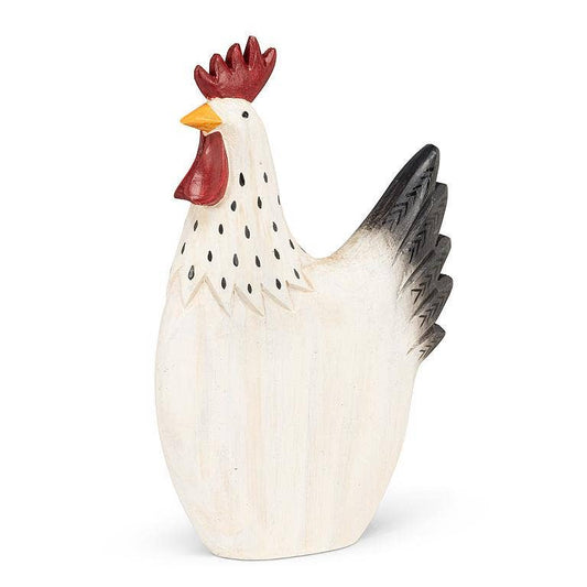 Rustic Chicken-8"H: White