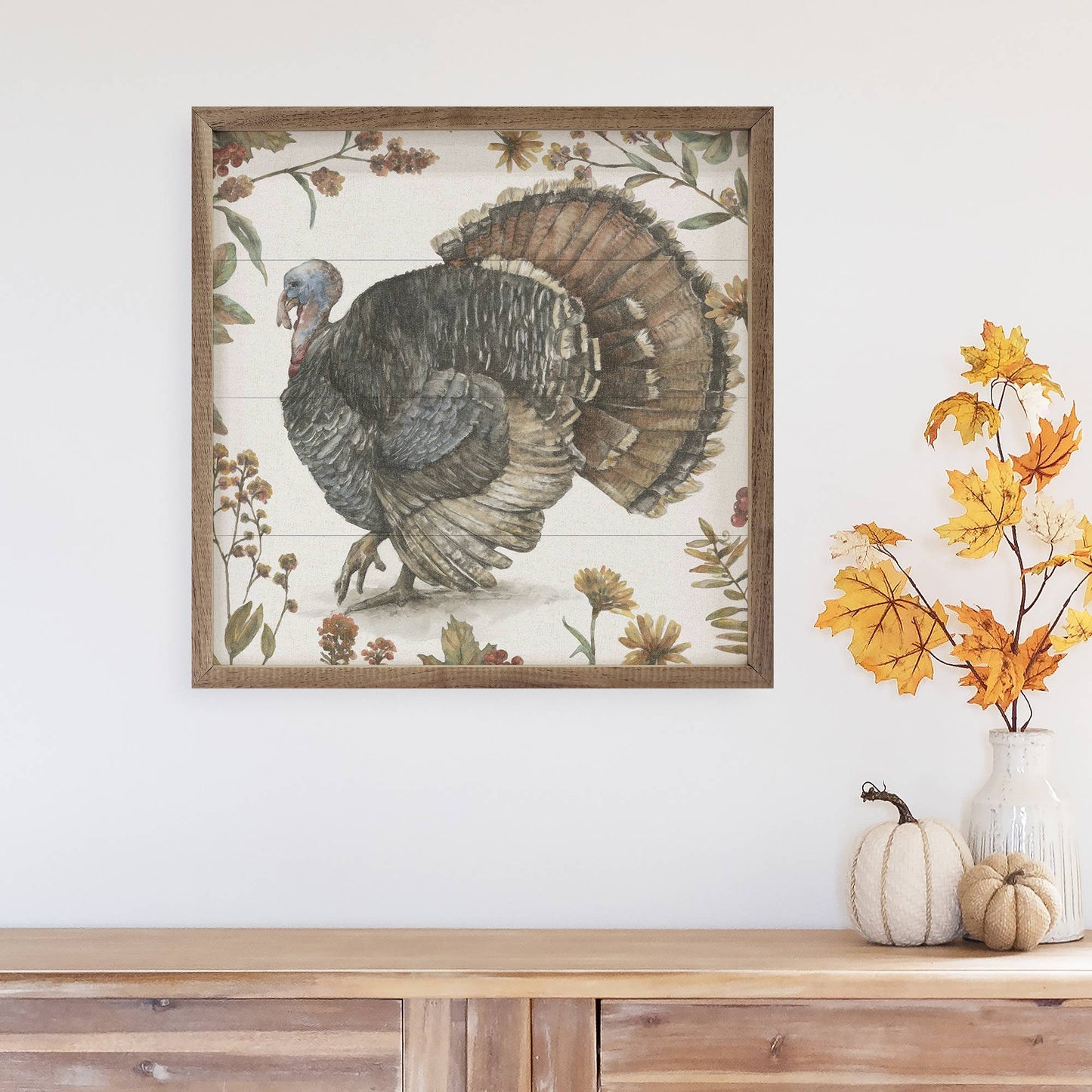 Bountiful Harvest I Turkey By Leslie Trimbach: 8 x 8 x 1.5