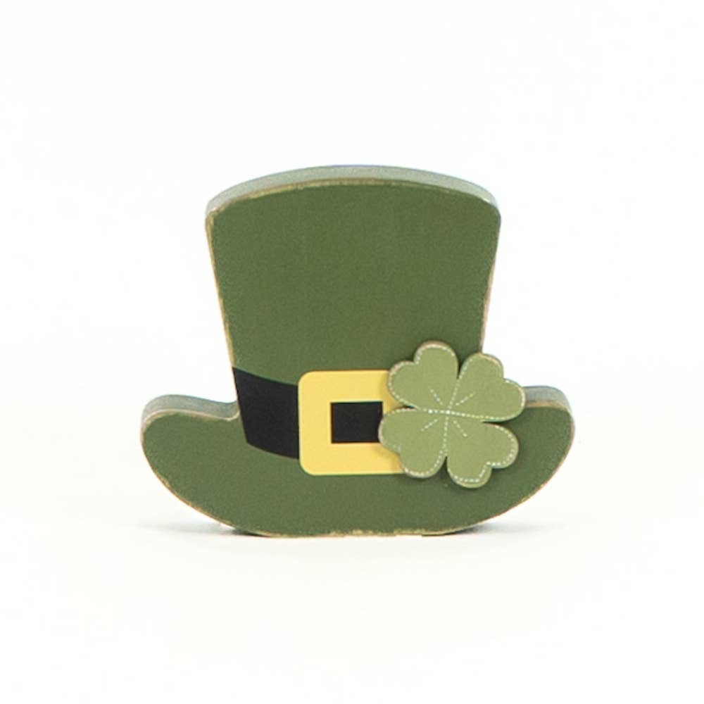 Chunky Wood St. Patrick's Hat 4.75x4x1.25