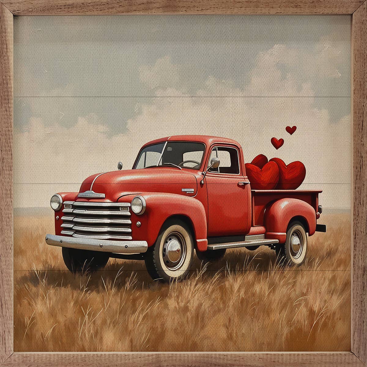 Red Valentine's Day Truck Hearts: 8x8