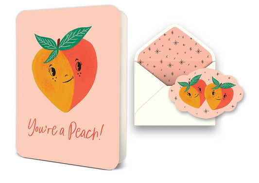 You're a Peach! Deluxe Greeting Card