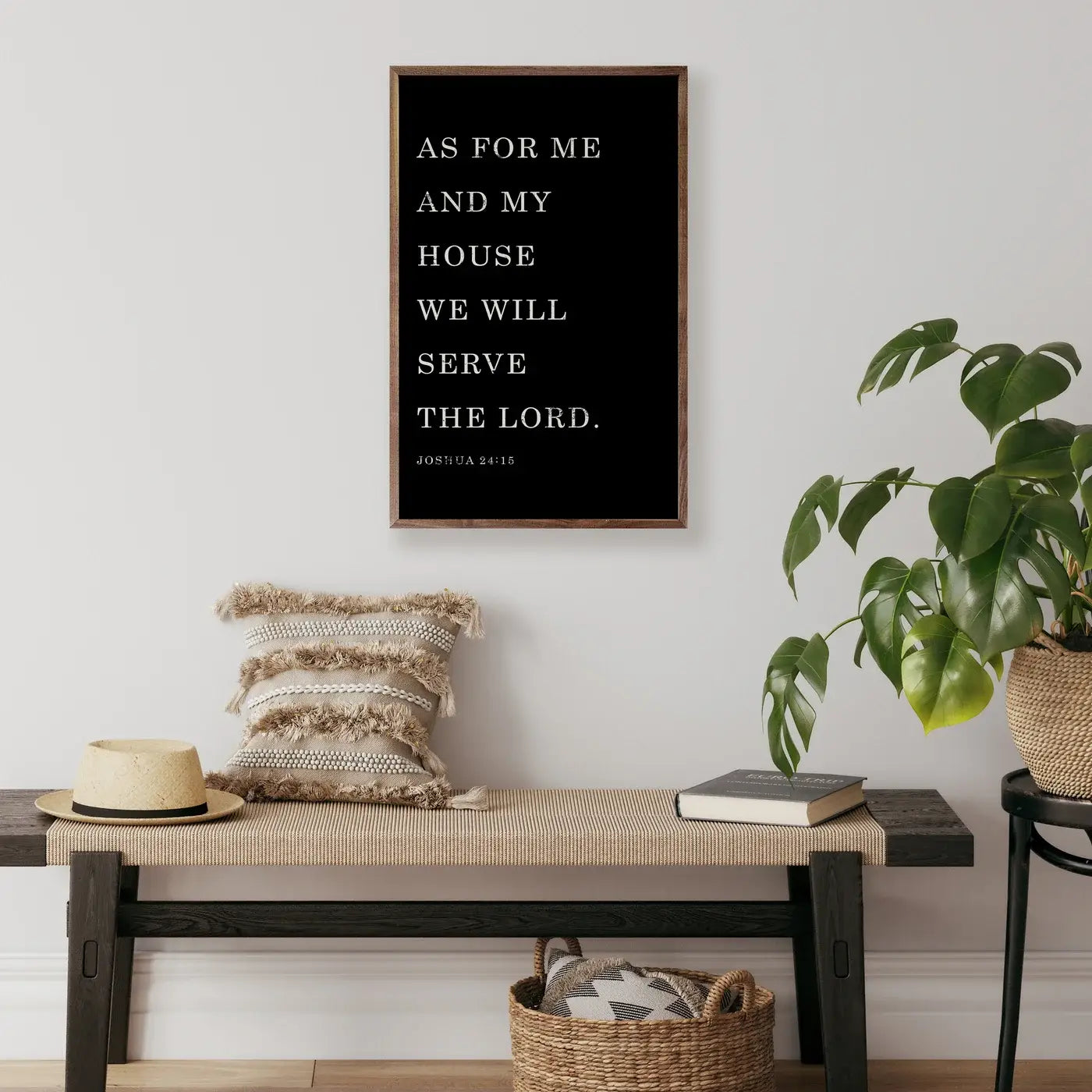 As For Me And My House Joshua 24 15 Black: 10x16
