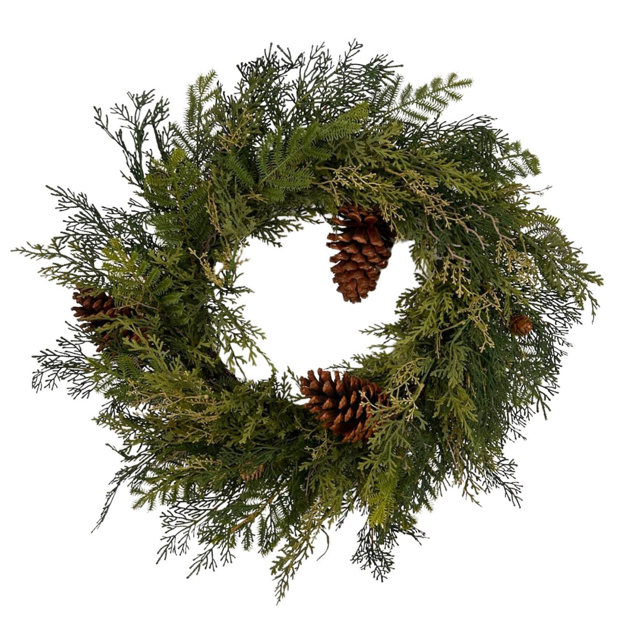 Real Touch Mixed Cedar Wreath 27" | Luxury Christmas