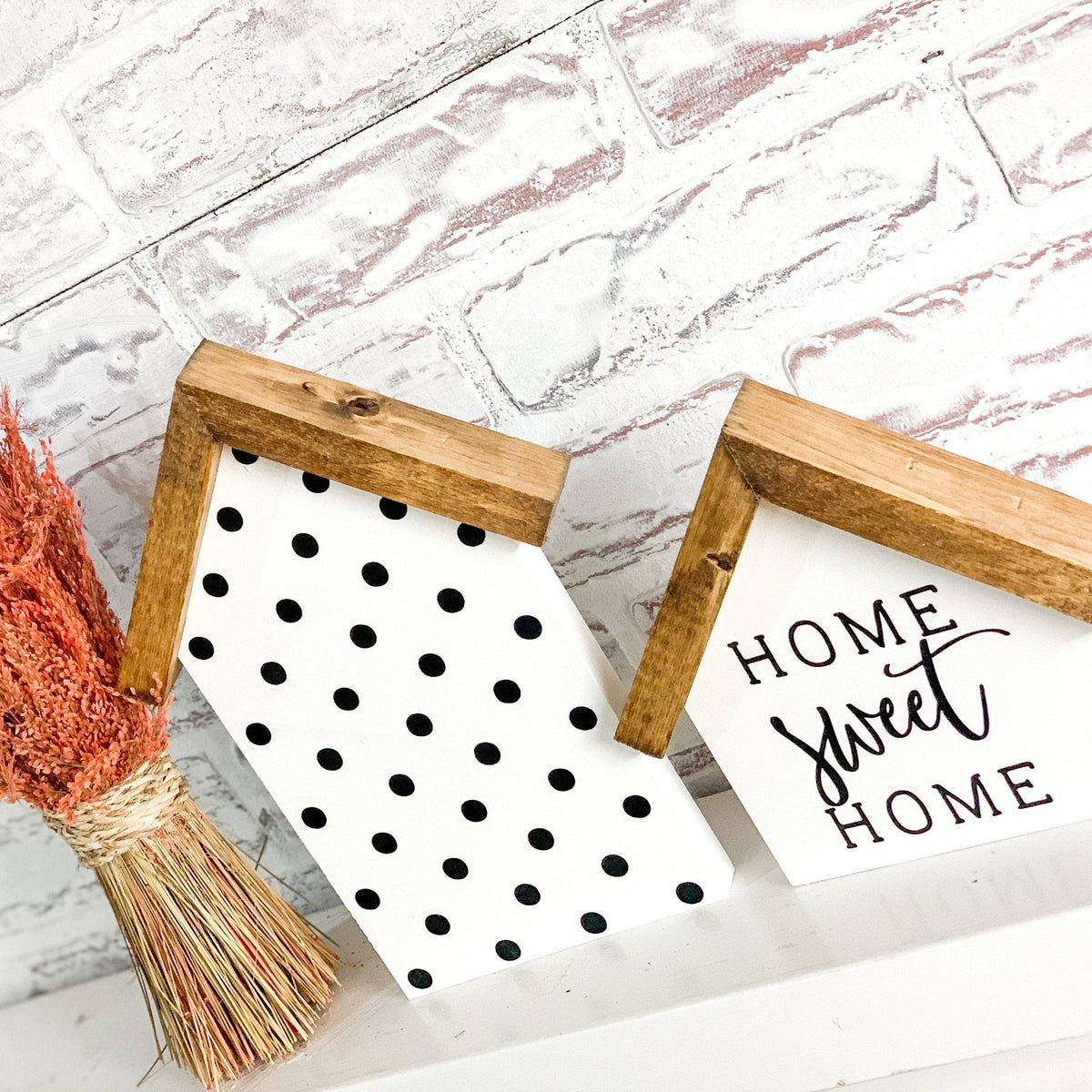 Home Sweet Home House Wood Sign: Both Sizes / Jacobean