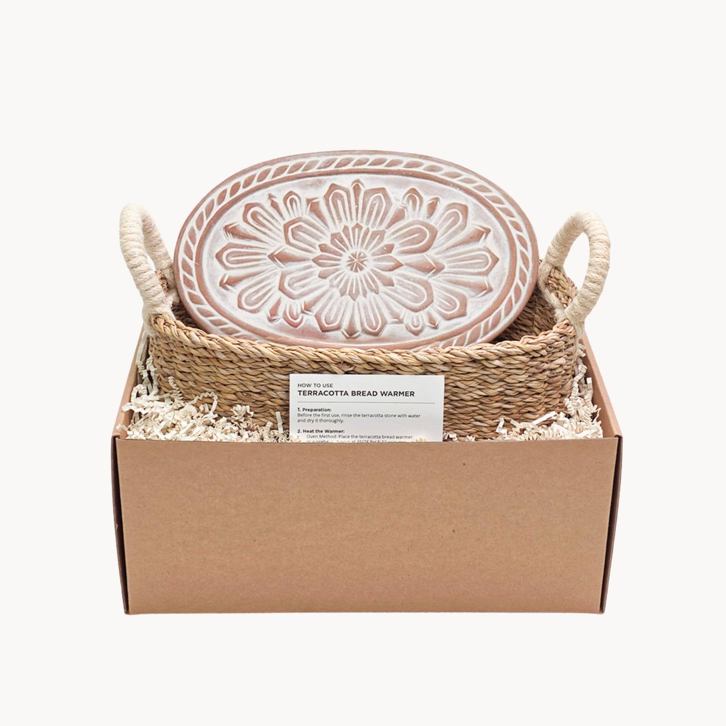 Handmade Bread Warmer & Wicker Basket - Flower