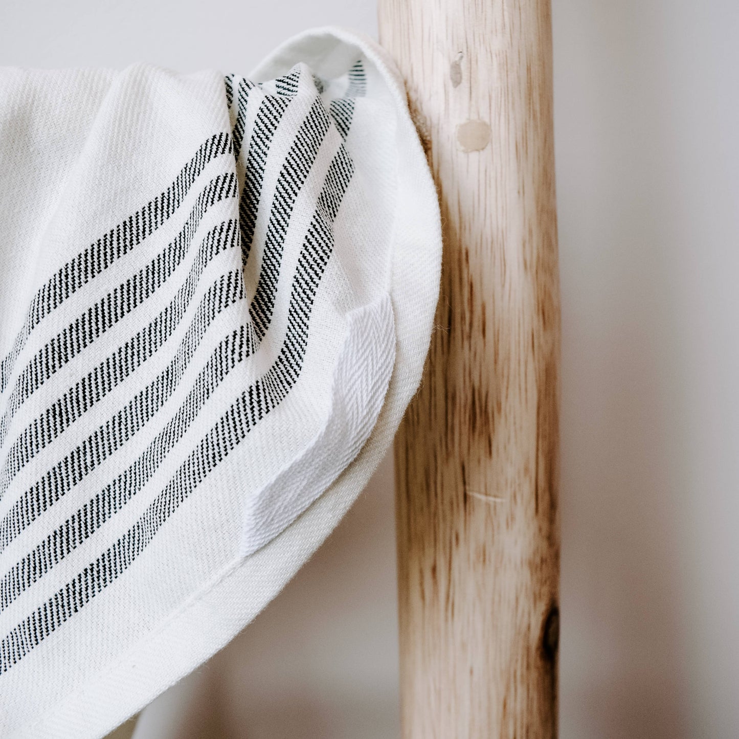 Striped 100% Cotton Hand Towel, 6 Black Stripes