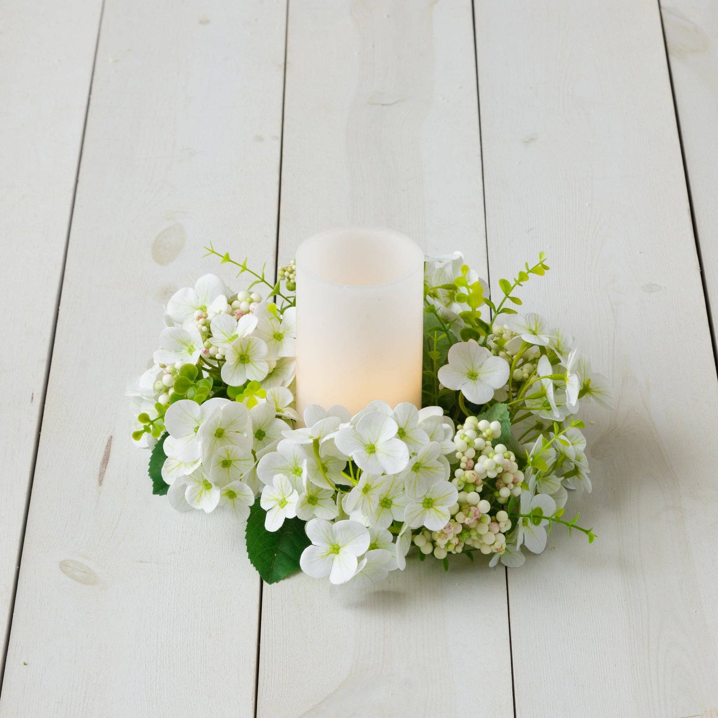 Wreath - White Hydrangea