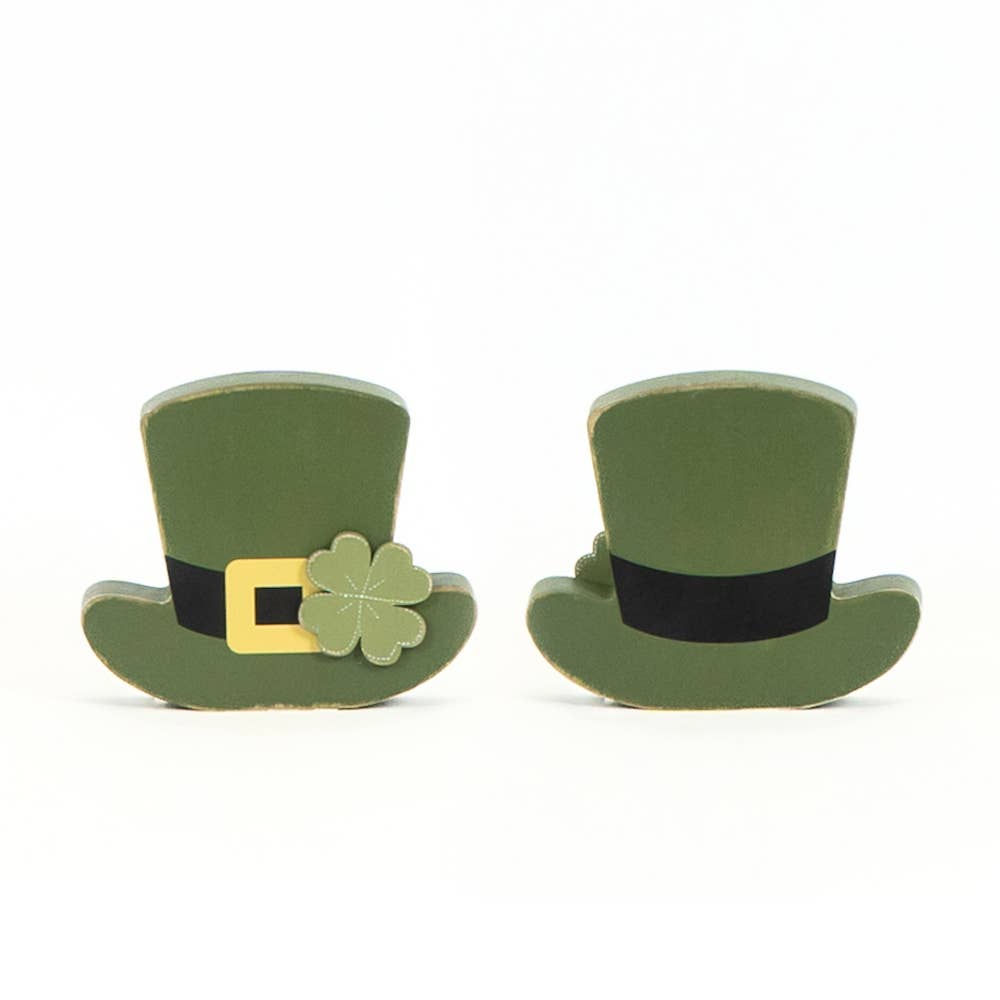 Chunky Wood St. Patrick's Hat 4.75x4x1.25