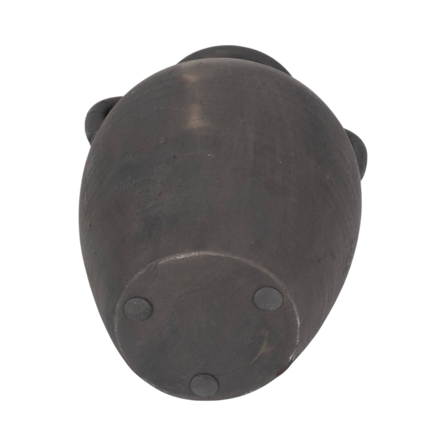 Ceramic Double Handles Decorative Vase - Black, 13 in.