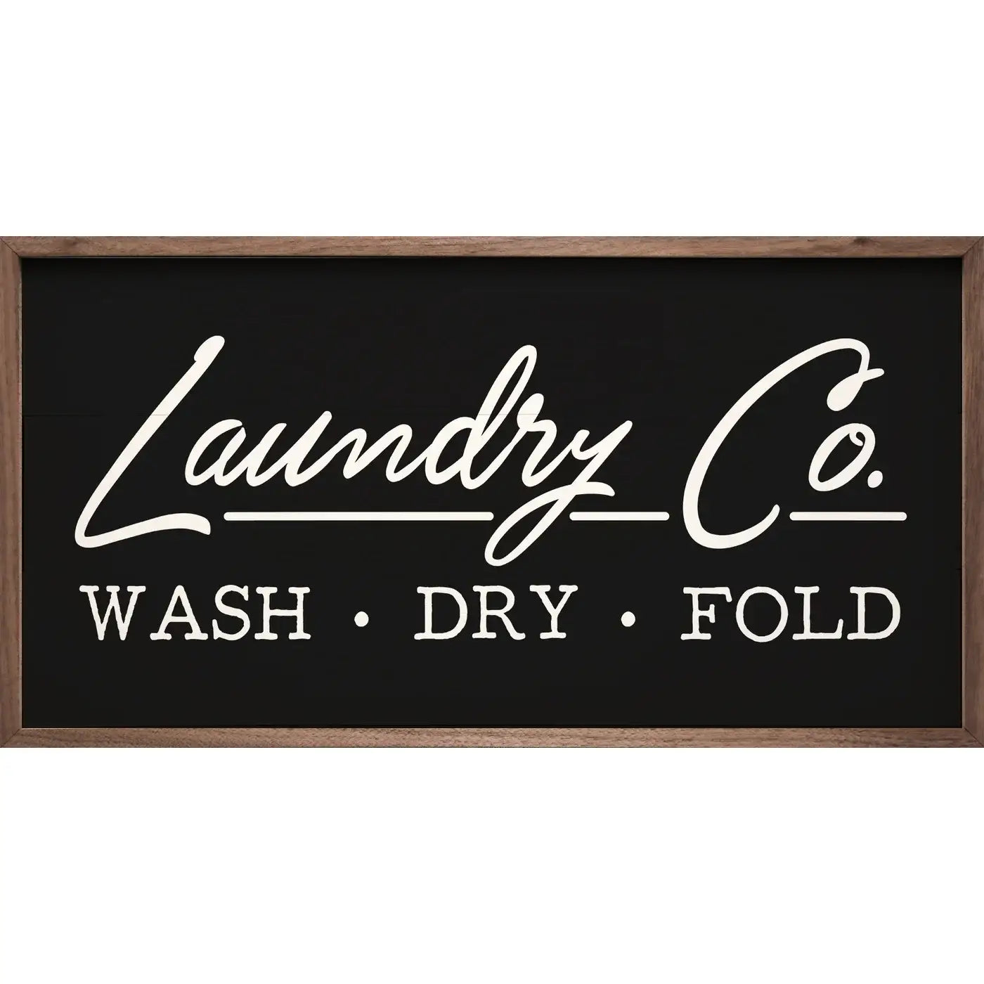 Laundry Co Wash Dry Fold Black: 16 x 8 x 1.5