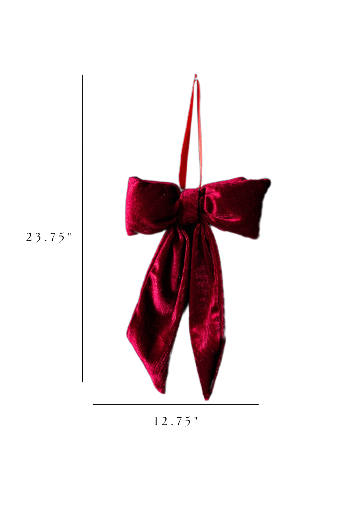 Bows Red Velvet Fabric: Large