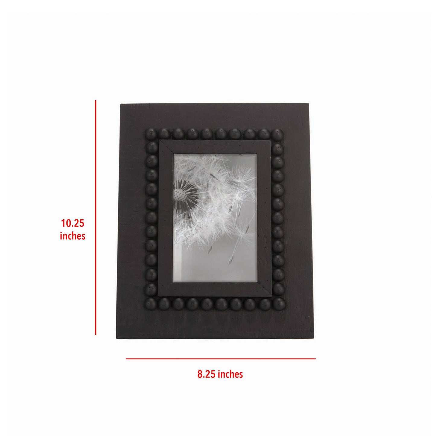 GiGi Black 4x6 Photo Beaded Farmhouse Wood Picture Frame