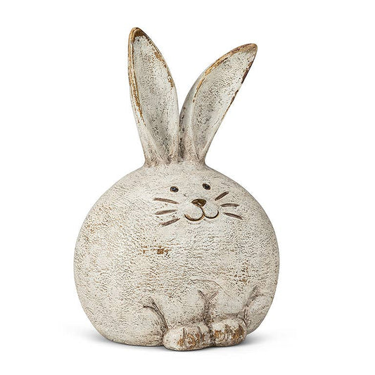 Small Fat Rabbit - Antique White - 6.25"H