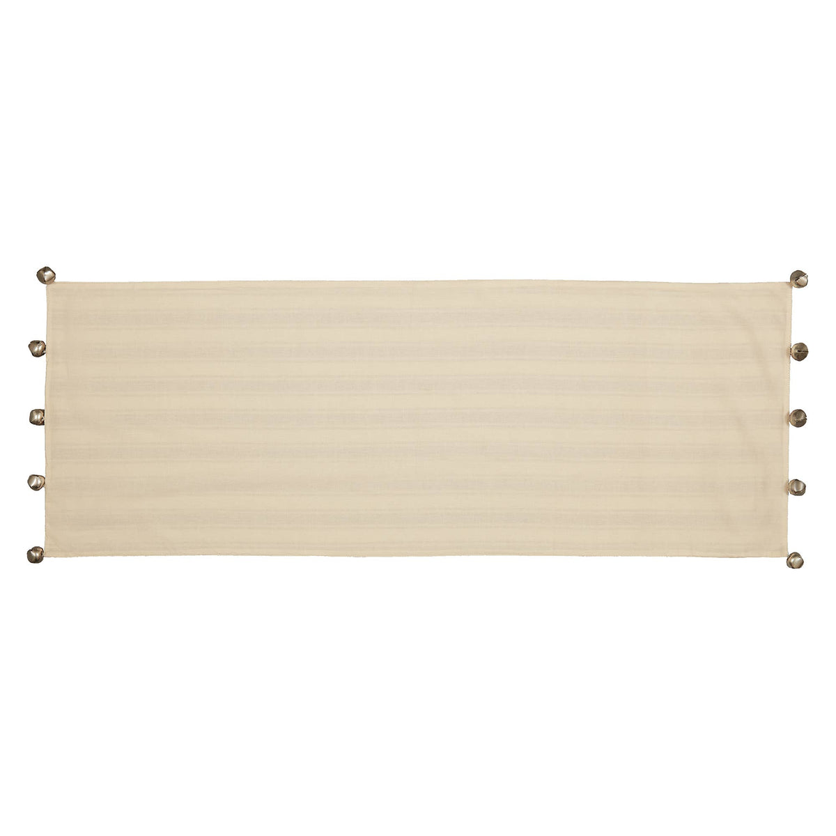 Christmas Bells Red Ticking Stripe Table Runner 13x36
