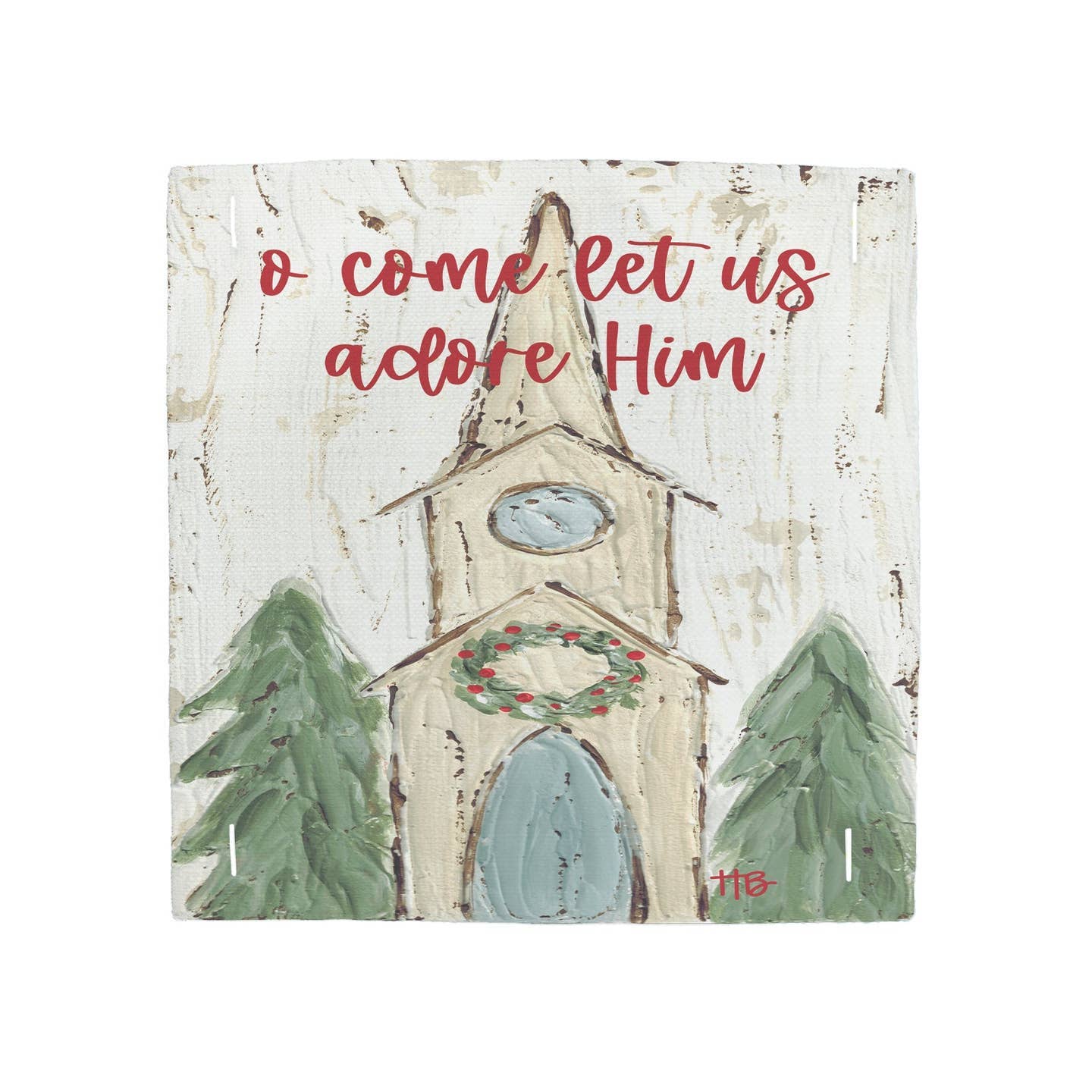 O Come Let Us Adore Him Church Square Pillow Swap