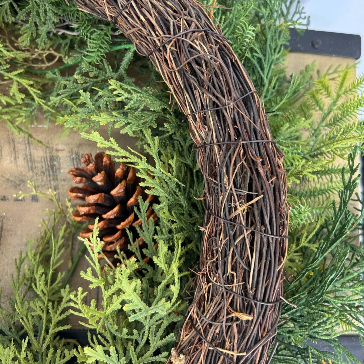 Real Touch Mixed Cedar Wreath 27" | Luxury Christmas