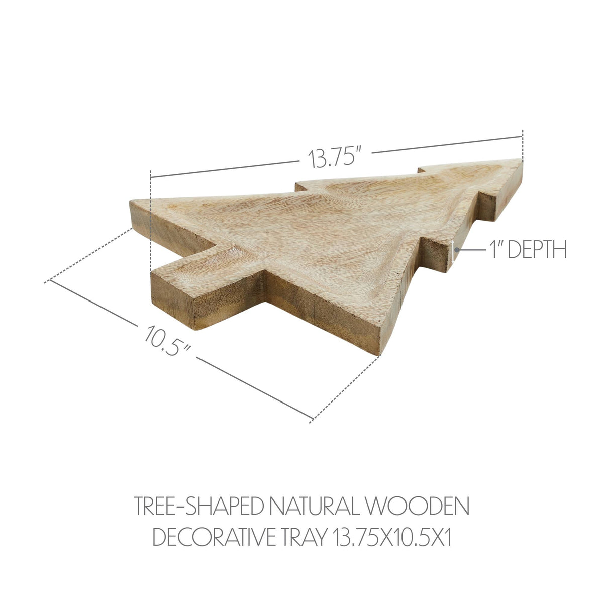 Wooden Christmas Decorative Tray 13.75x10.5x1
