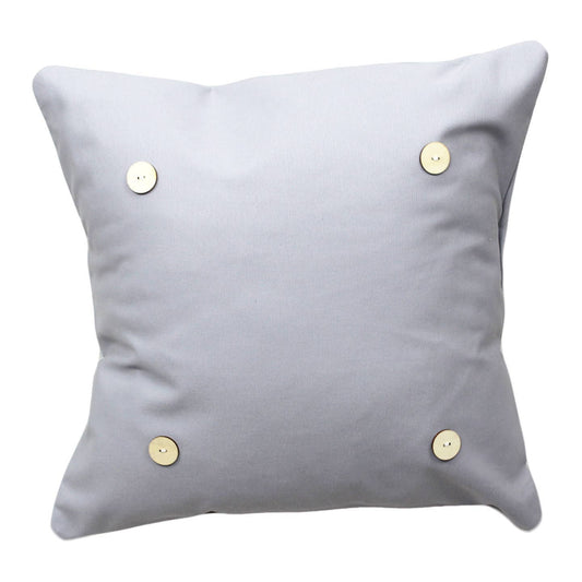 Light Gray LuckyBird Button Pillow