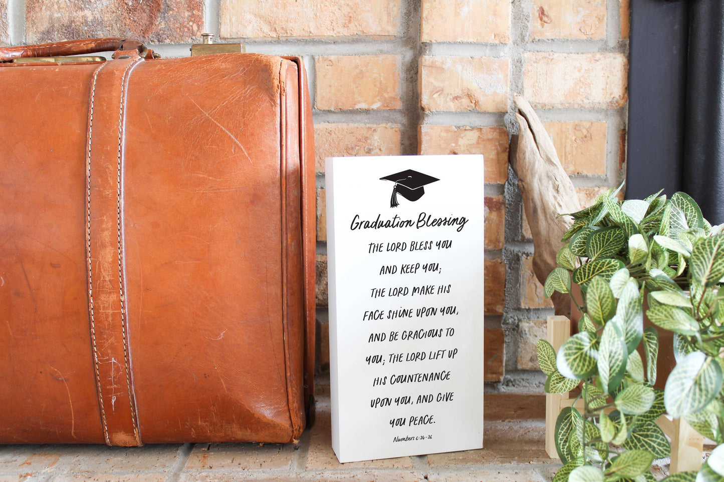 5x10 Wood Block-Graduation Blessing