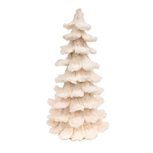 White Sherpa Christmas Tree - 17.5"H
