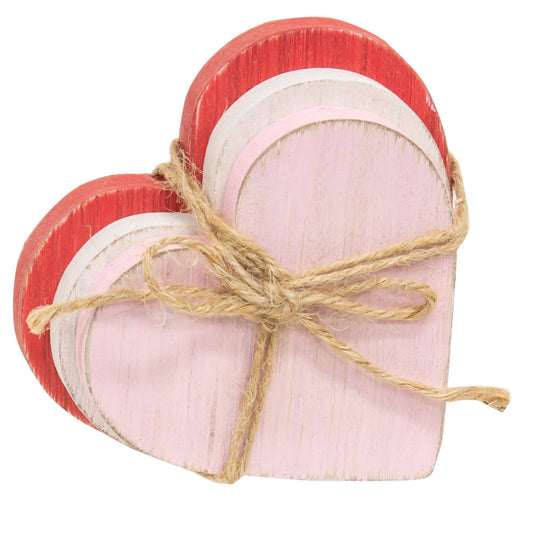 3/Set, Distressed Wooden Heart Bundle