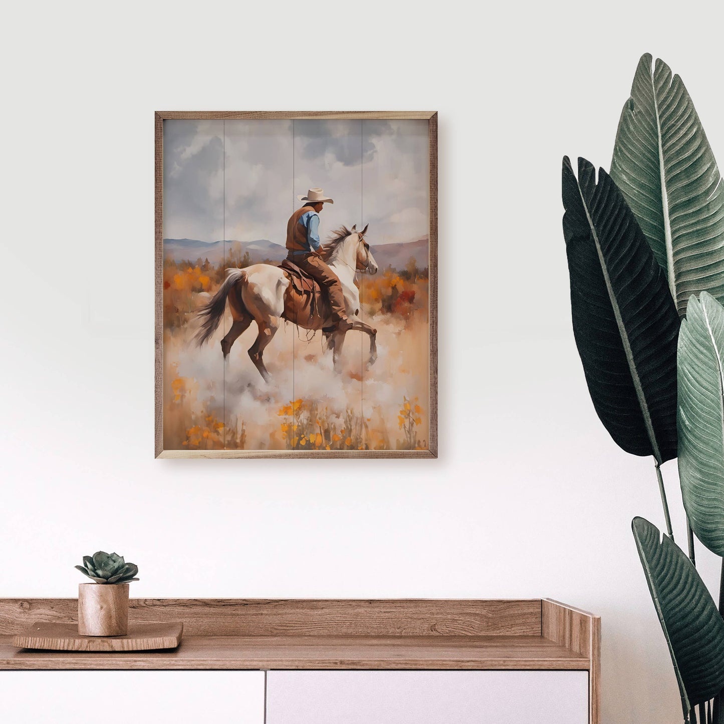 Western Rider: 16 x 20 x 1.5