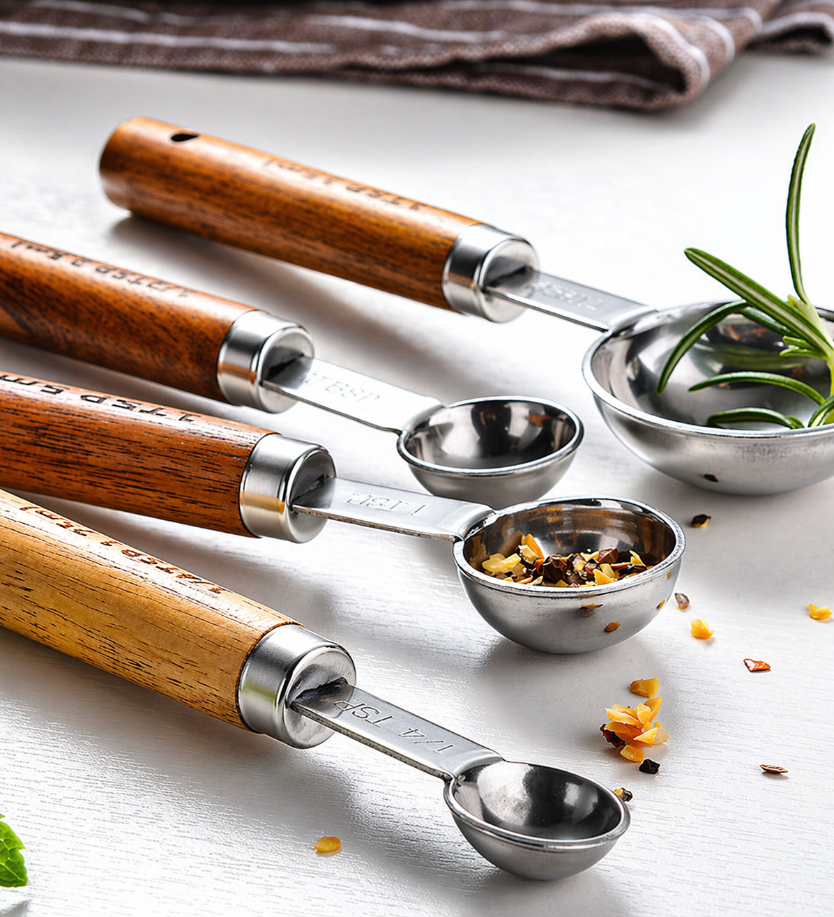 Silver Stainless Steel Measuring Cups: 4 cups
