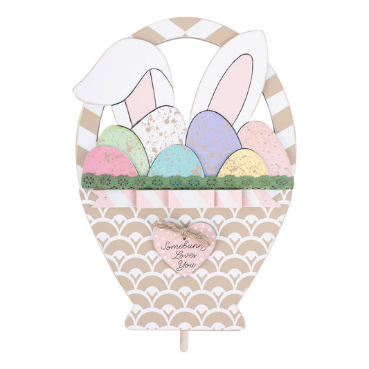 Speckled Eggs Easter Basket Topper - Easter Decor