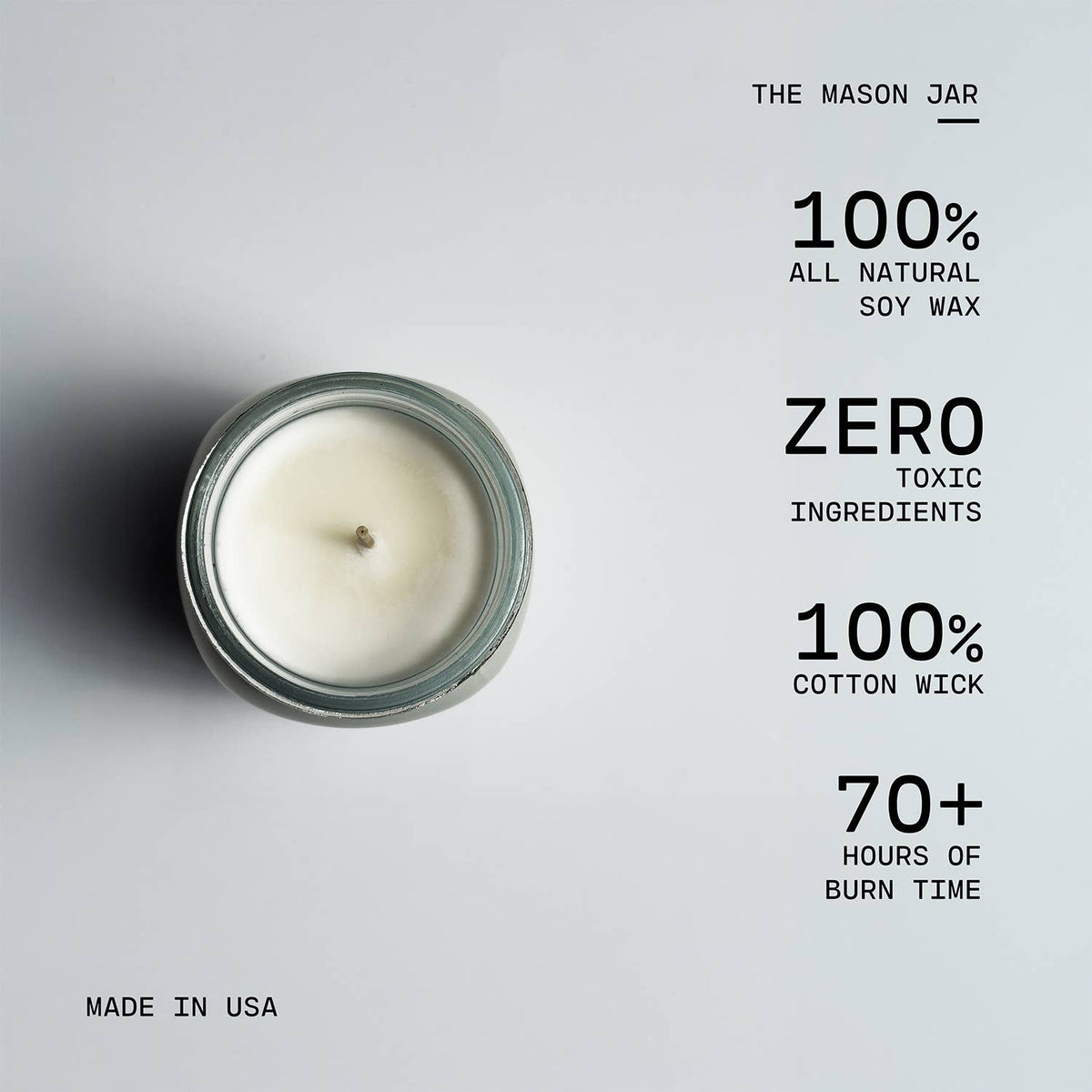13 oz Mason Jar Candle: Santal Fir