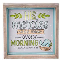 Mercies Are New Framed Board