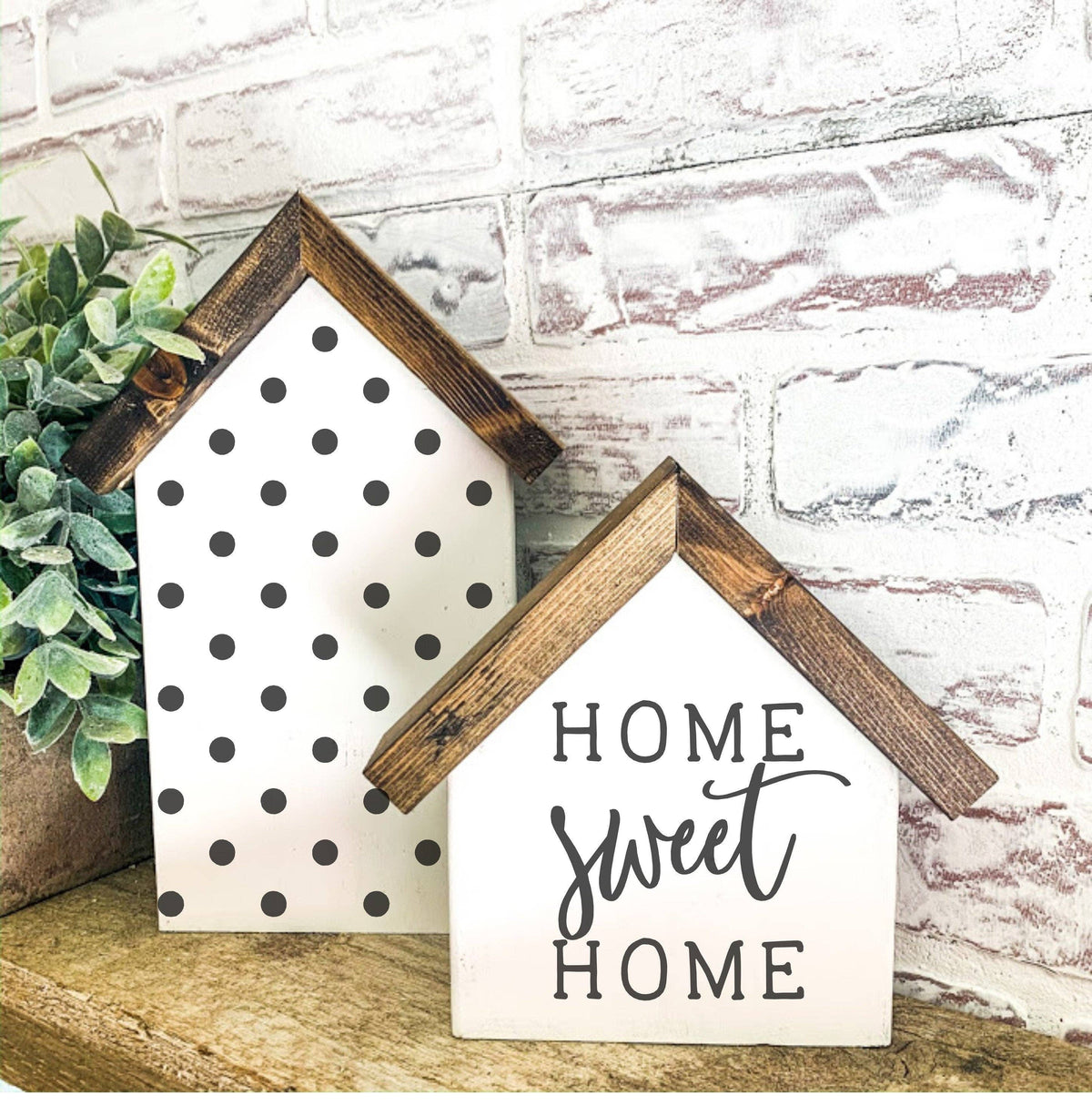 Home Sweet Home House Wood Sign: Both Sizes / Jacobean
